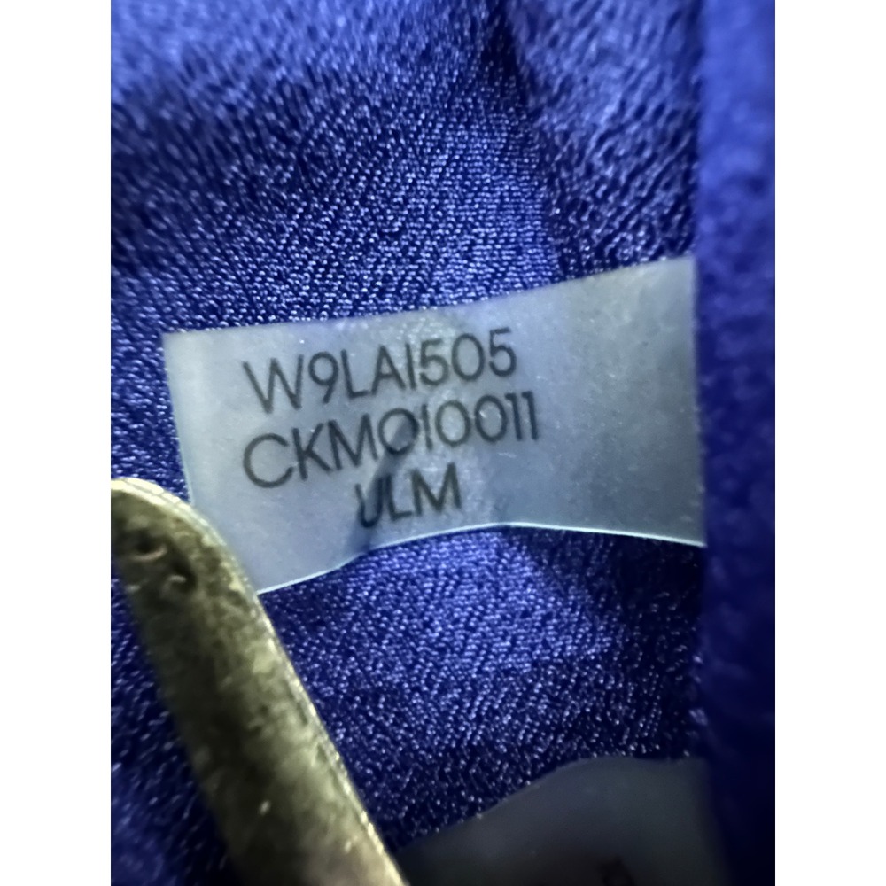 Calvin Klein Women's 0X Blouse Blue Ruffle Sleeve V-Neck W9LAI505 - Picture 8 of 9